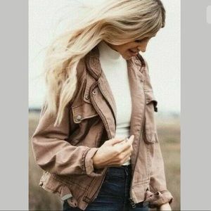 Free People Flight Line Bomber Jacket.